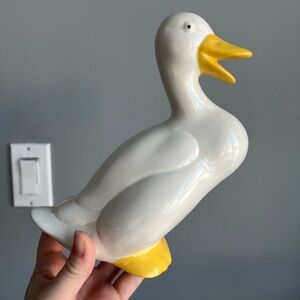 Vintage Ceramic Duck Figurine Nursery Decor